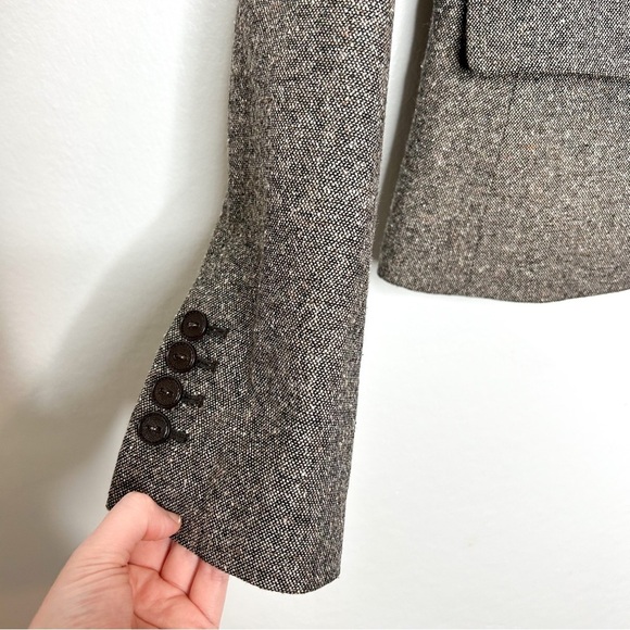 Ann Taylor LOFT Neutral‎ Wool Blend Tweed Business Casual Blazer Jacket 4 - Picture 4 of 7